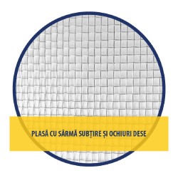 Plasă din sârmă subțire cu ochiuri dese Gavin 1x12 m, 2,1x2,1x0,3 mm-2