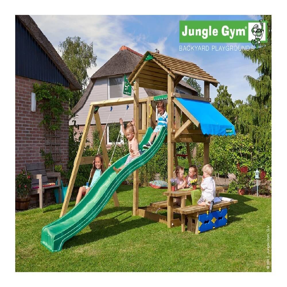 Loc de joacă Jungle Gym - Turn Cottage + Modul Swing + Minipicnic
