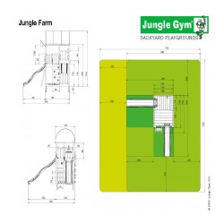Loc de joacă Jungle Gym - Turn Farm + Modul Minipicnic-3