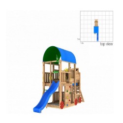 Loc de joacă Jungle Gym - Turn Farm + Modul Train-1