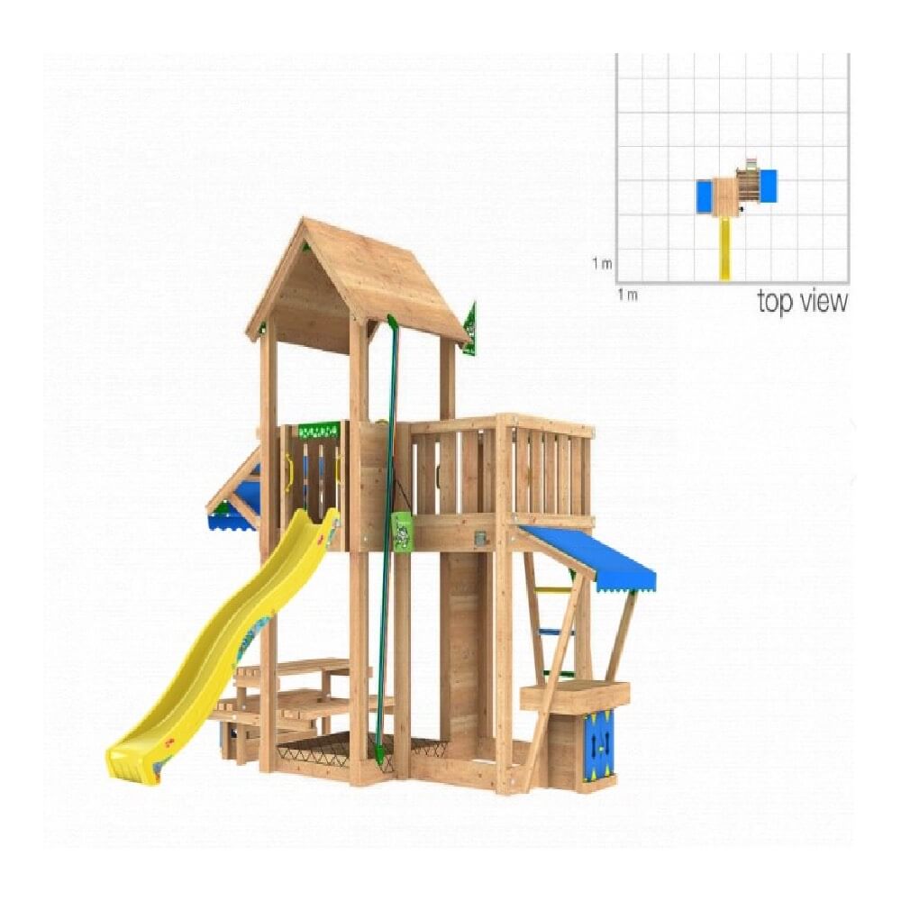Loc de joacă Jungle Gym - Turn Mansion + Modul Minipicnic + Minimarket
