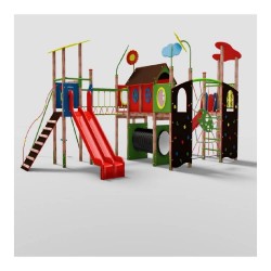 Complex de joacă pentru uz public - Bastion Full House-1