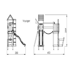 Turn copii Jungle Gym mini - Voyager-2