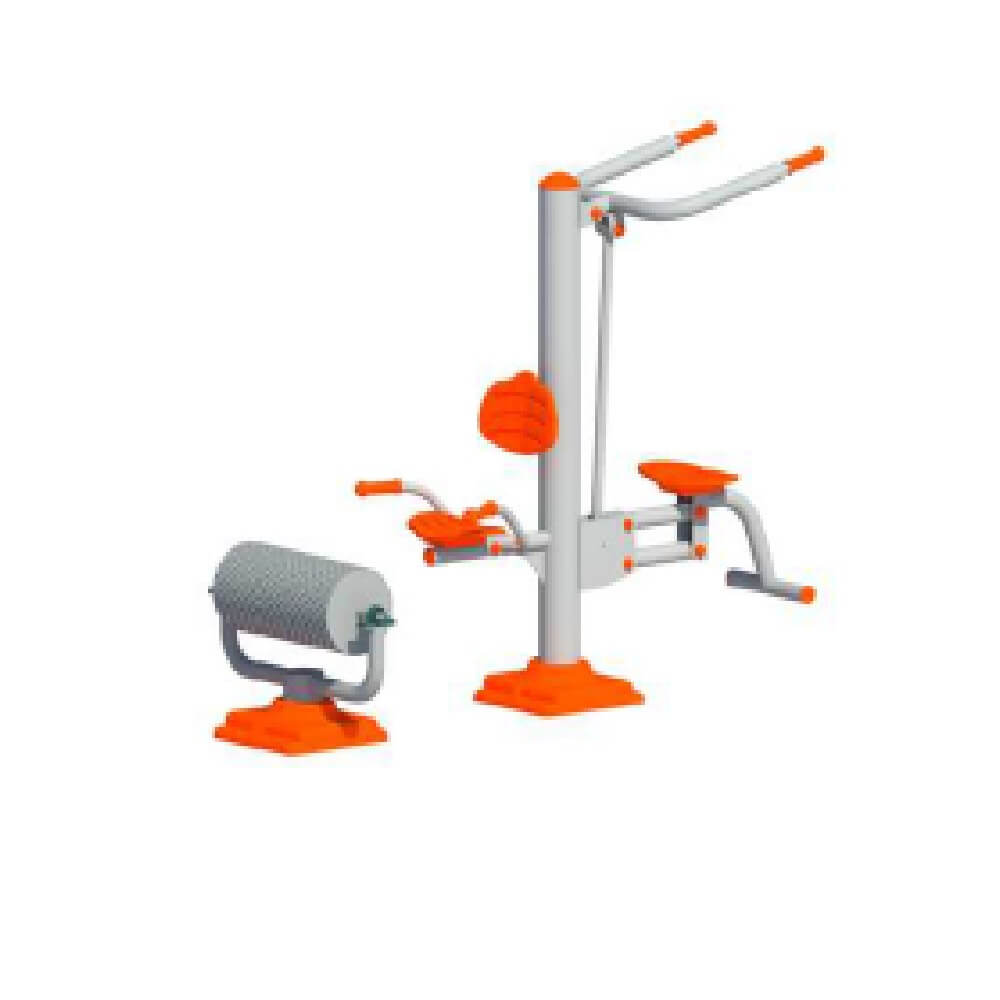 Aparat fitness exterior complex pentru brațe, talie și trunchi - A16