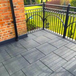 Pavele cauciuc plane Colonial 50 x 50 cm 2 cm Gri Beton