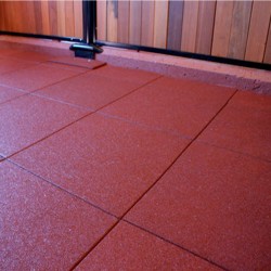 Pavele cauciuc plane Colonial 50 x 50 cm 3 cm Roșu Beton