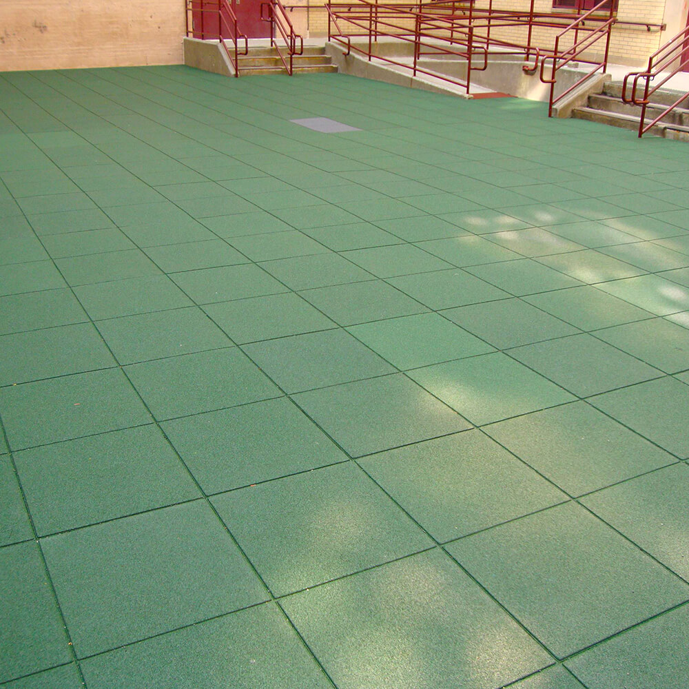 Pavele cauciuc plane Colonial 100x100x4 cm verde