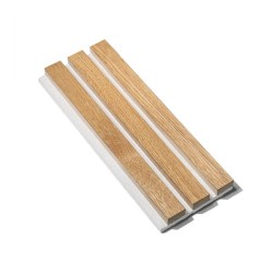 Panou riflaj din lemn de stejar Artemis 250x48 cm suport plută albă-6