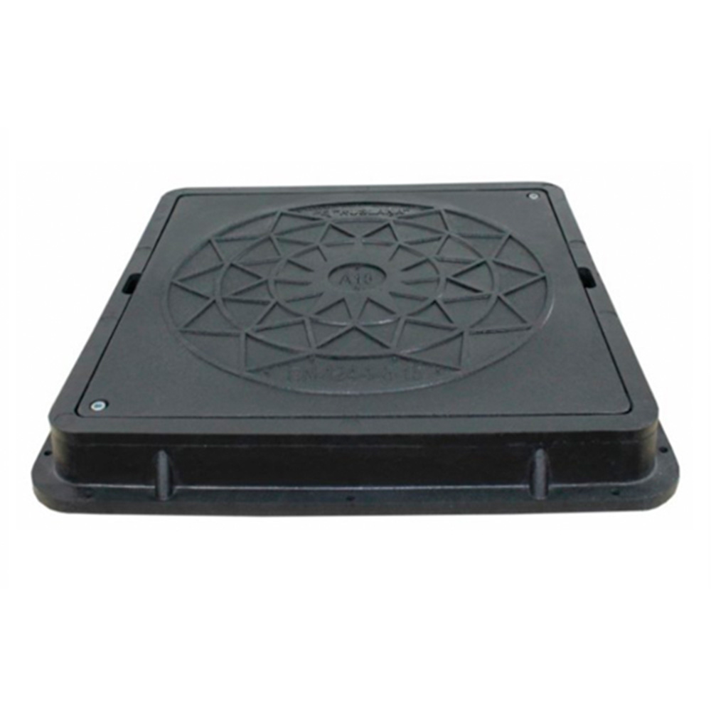 Capac canalizare pătrat din compozit clasa B125, 71 x 71 x 7 cm