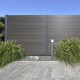 Gard lemn compozit cu rizuri Tara 12 x 2,4 x 200 cm Lucios / Neperiat Maro închis