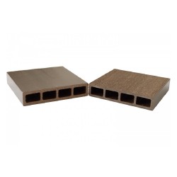 Gard lemn compozit Nula 10,2 x 2 x 200 cm Lucios / Neperiat Maro închis-2