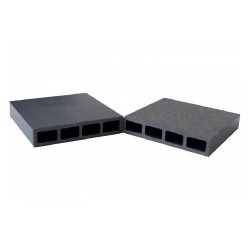 Gard lemn compozit Nula 10,2 x 2 x 200 cm Lucios / Neperiat Gri-2