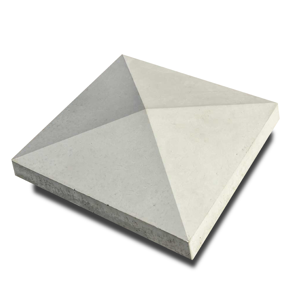 Capac stâlp gard beton gri 30x30 cm