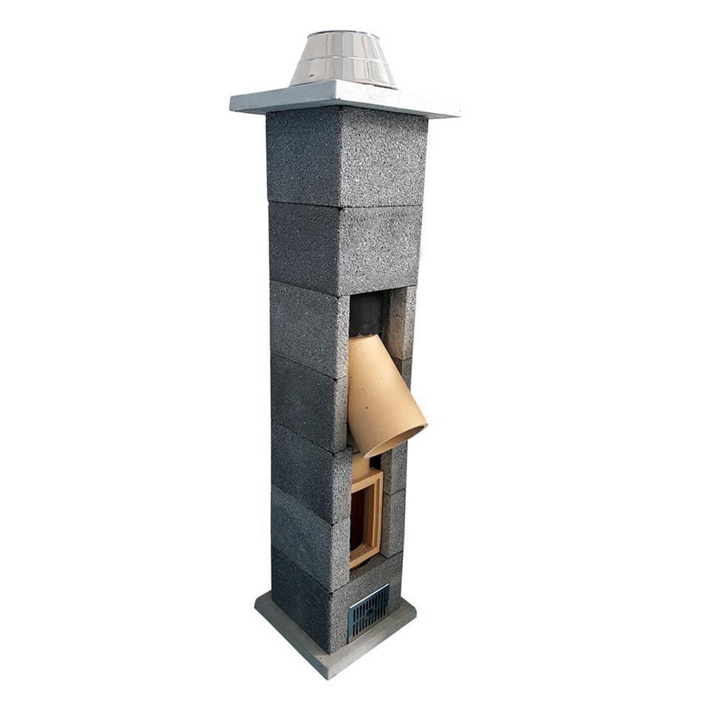 Coș fum ceramic profesional Venera 7 m x 180 mm, racord 90°