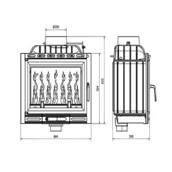 Focar șemineu Kawmet - Merban din fontă 11,5 kW-3