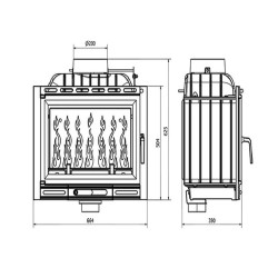 Focar șemineu Kawmet - Merban din fontă 11,5 kW-3