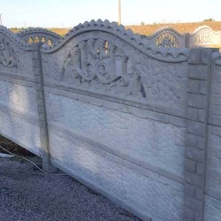 Gard beton Tracic 1 stâlpi cu model piatră 1,7 m-2