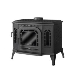 Sobă Kawmet - Rasmus din fontă, sticlă laterală stânga 10,5 kW-1