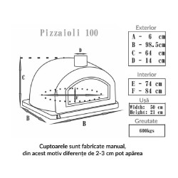 Cuptor pizza pe lemne PortoForno din cărămidă + Cadou Accesorii-30