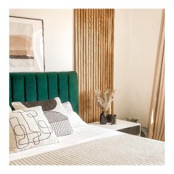 Panou riflaj din lemn de stejar Artemis 250x48 cm suport plută albă-1