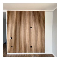 Panou riflaj din lemn de stejar Artemis 280x48 cm suport plută albă-7