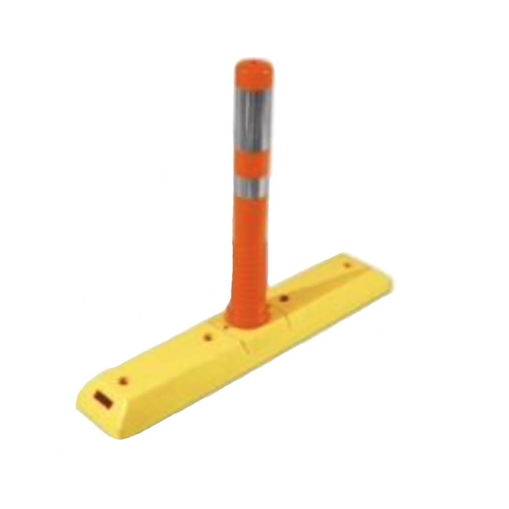 Separator de sens din cauciuc cu stâlpișor, portocaliu