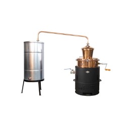 Cazan țuică 100 L President, cu amestecător manual + vas răcire-1