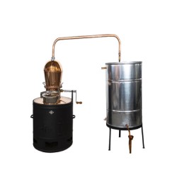 Cazan țuică 120 L President, cu amestecător manual + vas răcire-1