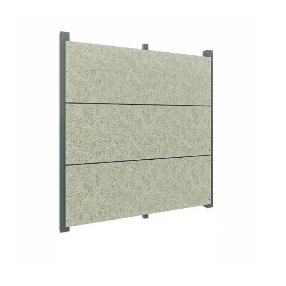 Panou gard din plăci fibrociment Veles Industrial, 2,5x2,5 m, travertin, fără stâlpi