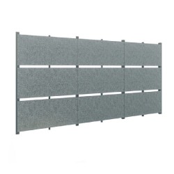 Panou gard din plăci fibrociment Veles Modern, 1,3x2,5 m, gri închis, fără stâlpi-2
