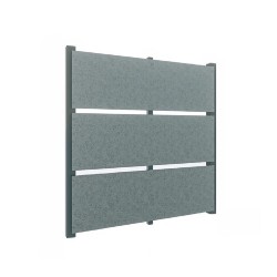 Panou gard din plăci fibrociment Veles Modern, 2,5x2,5 m, gri închis, fără stâlpi-1