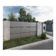 Panou gard din plăci fibrociment Veles Modern, 1,3x2,5 m, gri închis, cu stâlpi