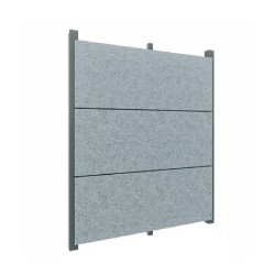 Panou gard din plăci fibrociment Veles Industrial, 1,3x2,5 m, gri deschis, cu stâlpi-2