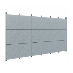 Panou gard din plăci fibrociment Veles Industrial, 1,3x2,5 m, gri deschis, cu stâlpi-3
