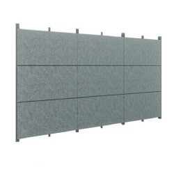 Panou gard din plăci fibrociment Veles Industrial, 1,9x2,5 m, gri închis, fără stâlpi-2
