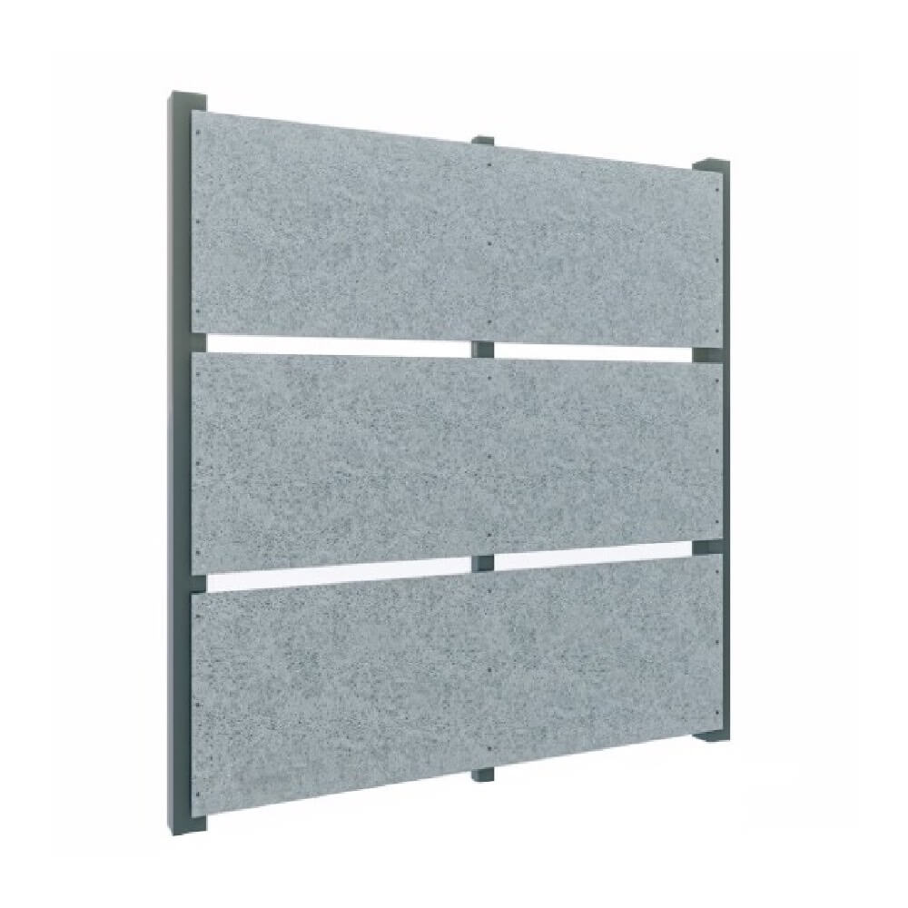 Panou gard din plăci fibrociment Veles Modern, 1,9x2,5 m, gri deschis, fără stâlpi