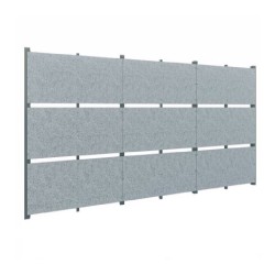 Panou gard din plăci fibrociment Veles Modern, 1,9x2,5 m, gri deschis, fără stâlpi-2