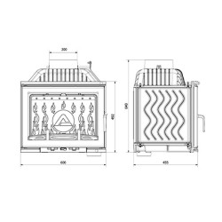 Focar șemineu Kawmet Eko - Spruce din fontă 12,3 kW-8
