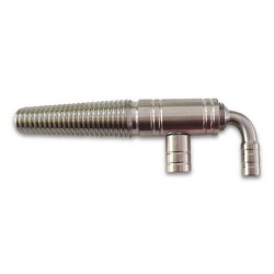 Set butoi lemn masiv salcâm pentru țuică 50 L + Canea inox + Suport lemn-5