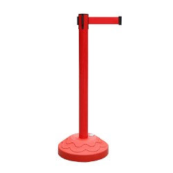 Stâlp delimitare acces Vega din PVC, bandă roșie 3 m, roșu-2