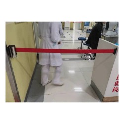 Stâlp de ghidare tip casetă pentru perete Enzo bandă roșie 2 m, argintiu-3