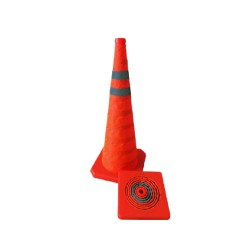 Con de trafic retractabil Lona din pânză, 70 cm-1