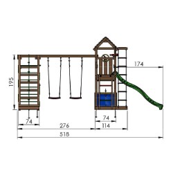 Loc de joacă Jungle Gym - Turn Voyager + Modul Frame-3