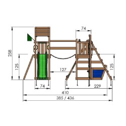 Loc de joacă Jungle Gym - Turn Voyager + Modul Frame-4