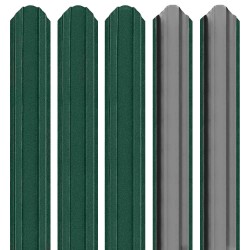 Șipcă metalică 2D Ronin  0,45 mm 9 cm Verde mat (RAL 6005) Gri grunduit Da Tablă zincată