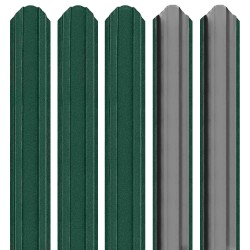 Șipcă metalică 2D Ronin  0,45 mm 9 cm Verde mat (RAL 6005) Gri grunduit Da Tablă zincată