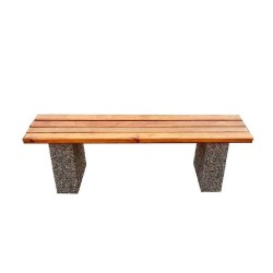 Bancă beton cu șezut din lemn Lapis 2 m-2
