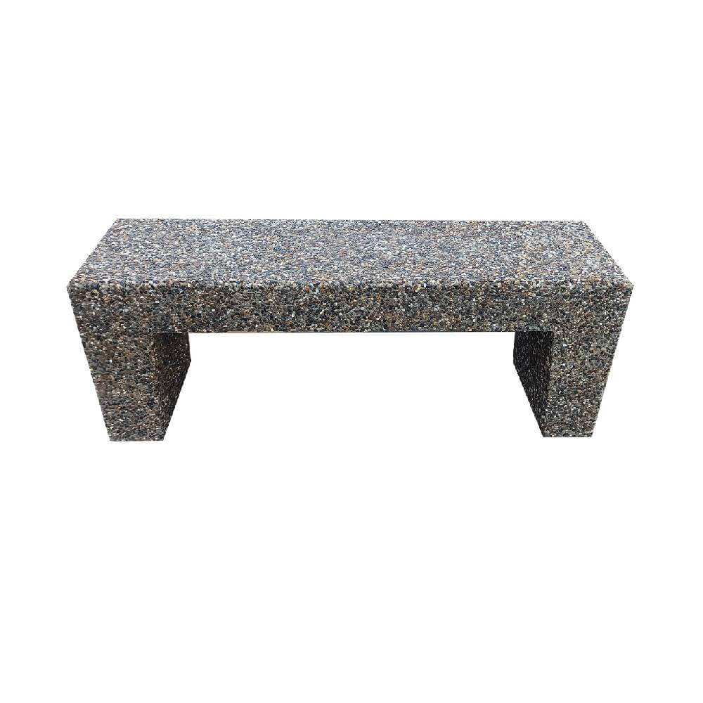 Bancă din beton cu aspect de piatră Lapis