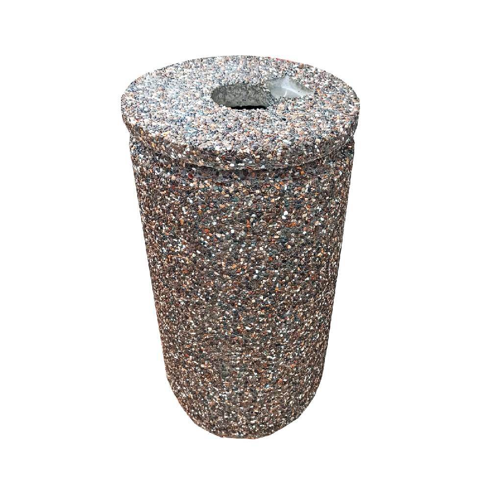 Coș gunoi stradal din beton cu capac Lapis
