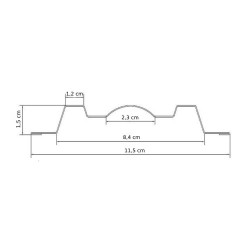 Șipcă metalică gard Zebra Y115 Nero 0,6 mm x 11,5 cm dreaptă, maro închis supermat-2